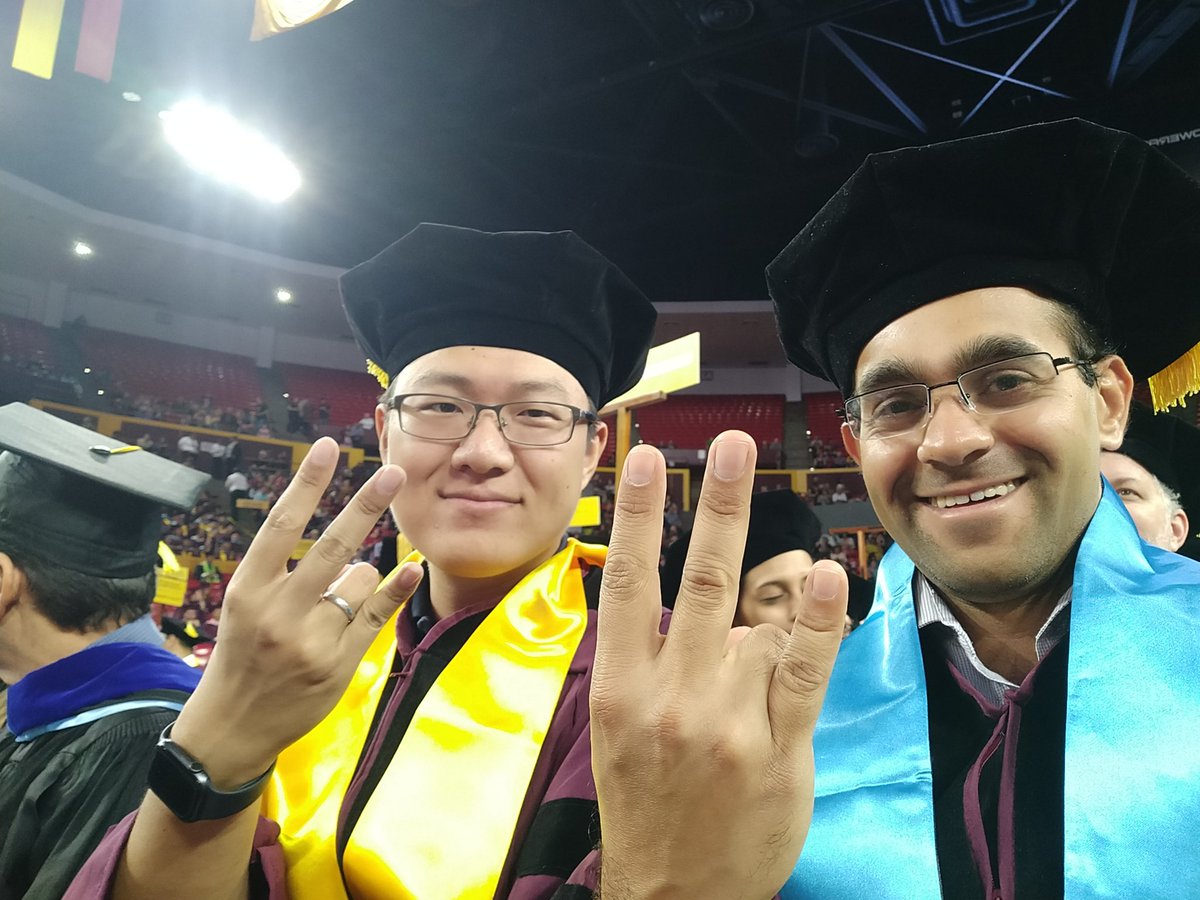 asquare01's tweet photo. 12 years of combined research in this picture. Proud graduates of Fulton School of Engineering #ASUGrad #godevils https://t.co/qAePFw305c