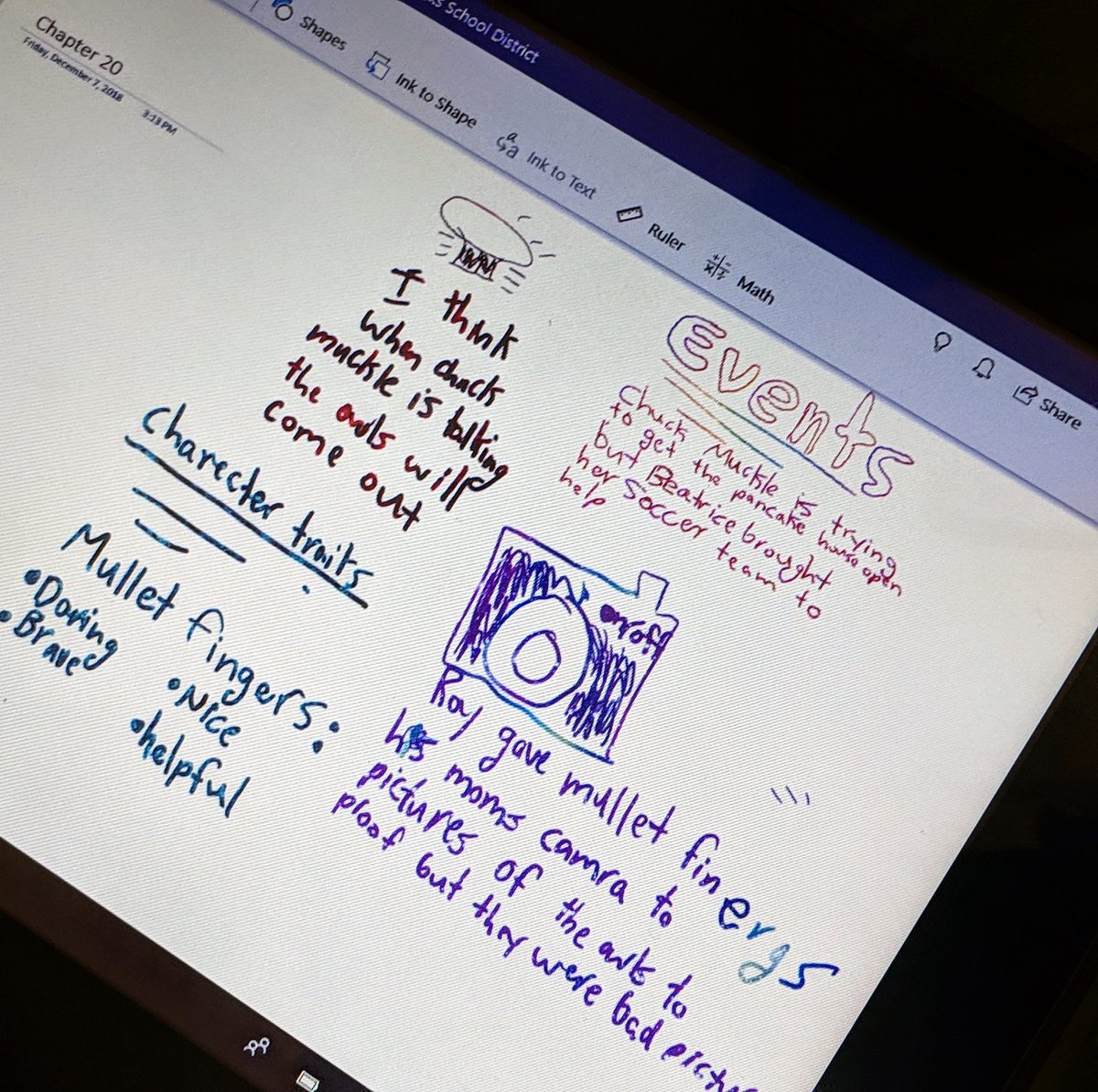 WolfPackClass's tweet image. Sketchnoting! 😁😎

#cbsdtech @OneNoteEDU @HP