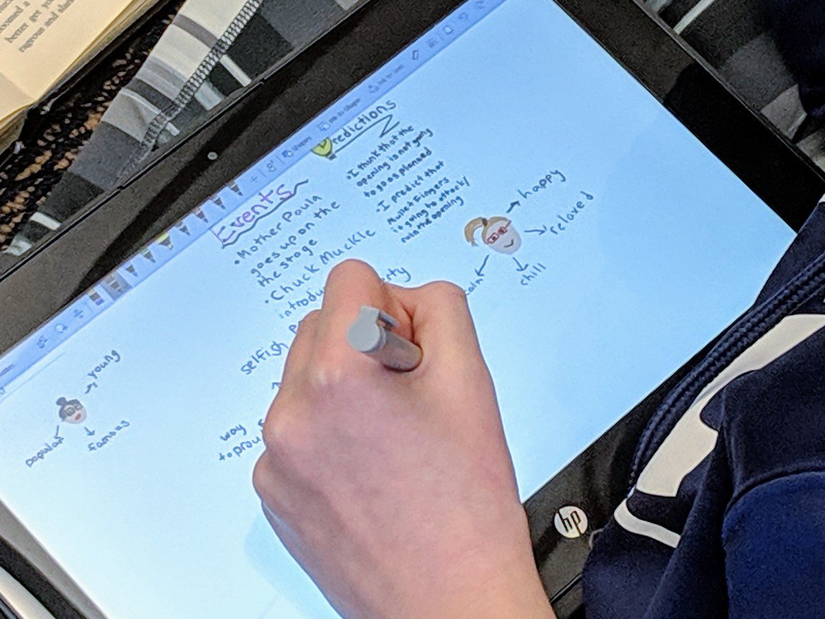 WolfPackClass's tweet image. Sketchnoting! 😁😎

#cbsdtech @OneNoteEDU @HP