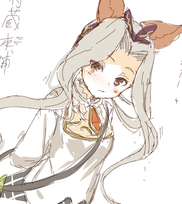 #深夜のひっそり落書きコミケの準備中なので、おまけの色紙ラフでも_ _。 