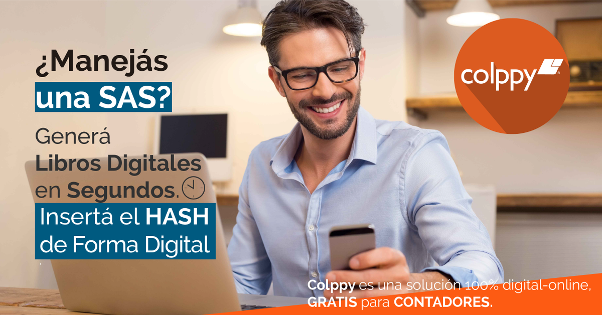 Colppy's tweet photo. ¿Tenés una SAS?
Con #Colppy podés tener tus libros digitales obligatorios validados de forma muy simple, generá el #Hash, ingresá a Colppy, pegalo y descarga el PDF validado con el código correspondiente !Si así de sencillo en solo minutos!
Conocé más👉 https://t.co/nFS51spfcQ https://t.co/igeUpJ73iV