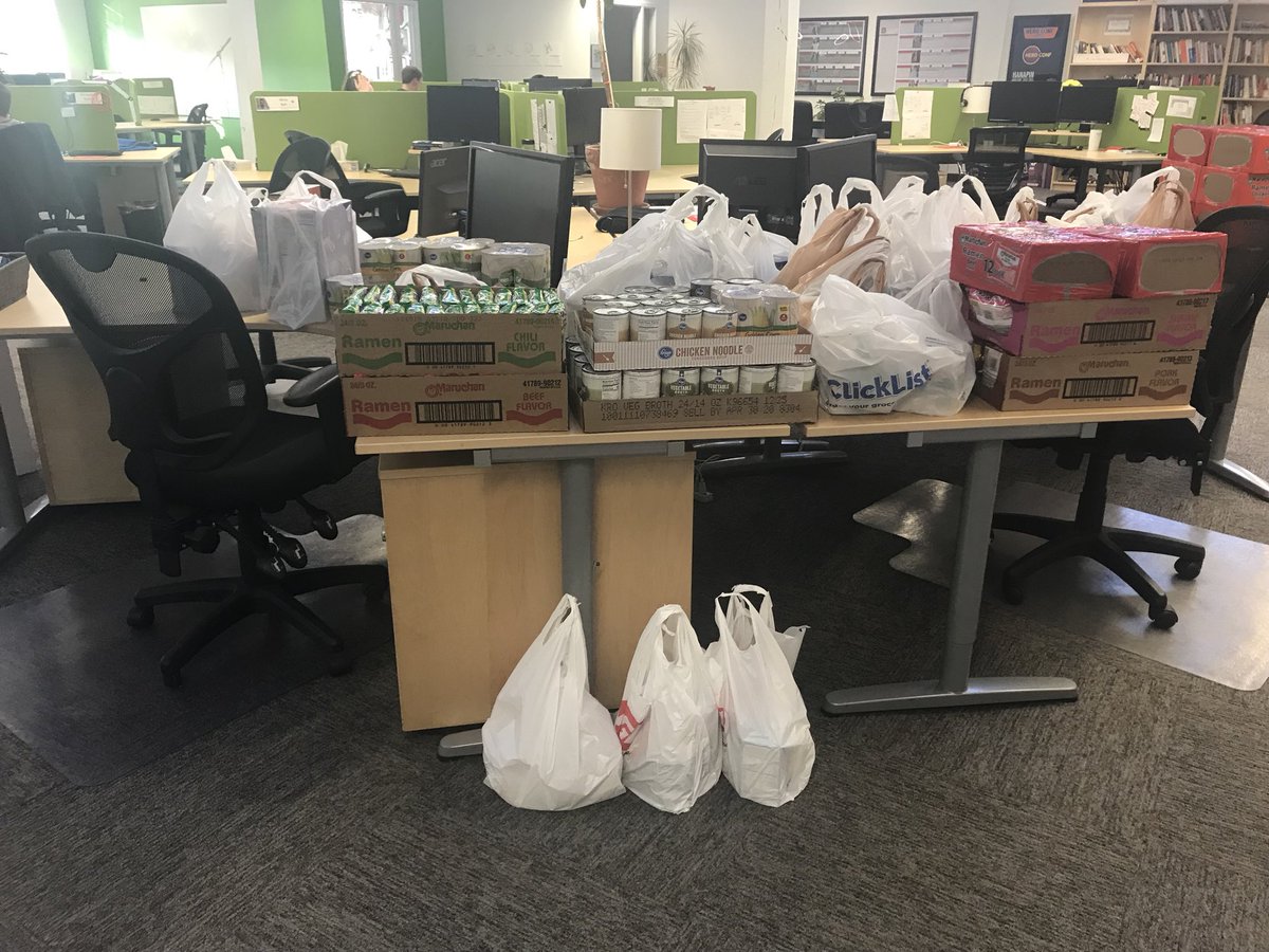 Day 1 of <a href="/Hanapin/">Hanapin Marketing</a>’s Food Drive. I think you could say it’s going well 😁 <a href="/HoosierHillsFB/">HHFB</a> #hanalife #bestteam 😍