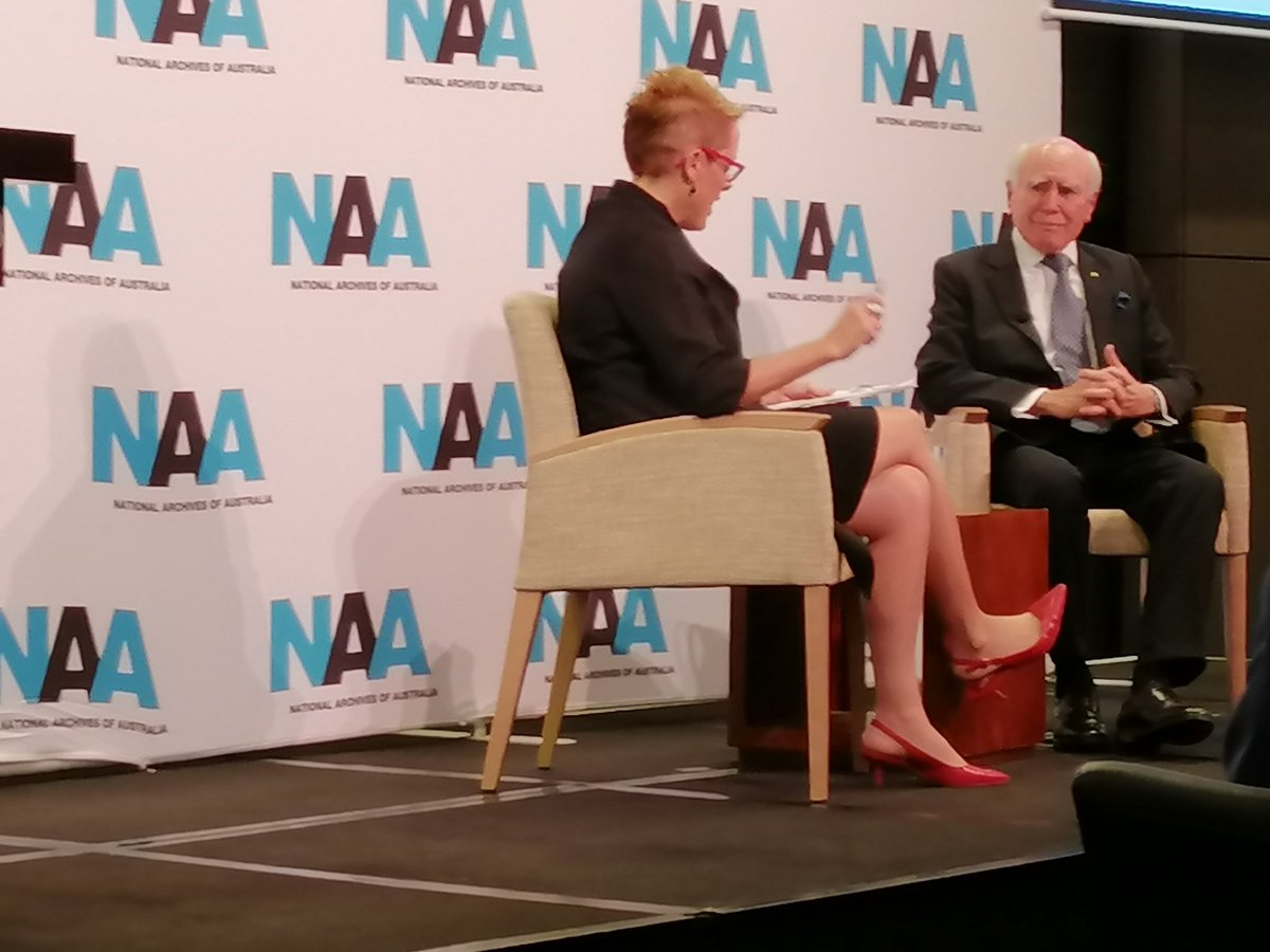 ALIANational's tweet photo. ABC Radio's @SabraLane interviews John Howard @naagovau #cabinetrelease9697. Tragedy of Port Arthur and subsequent gun laws under discussion. 20 years later @eSmart_AMF protecting kids from bullying in the yard and online #esmartlibraries. ALIAceo https://t.co/XAxeslTVr6