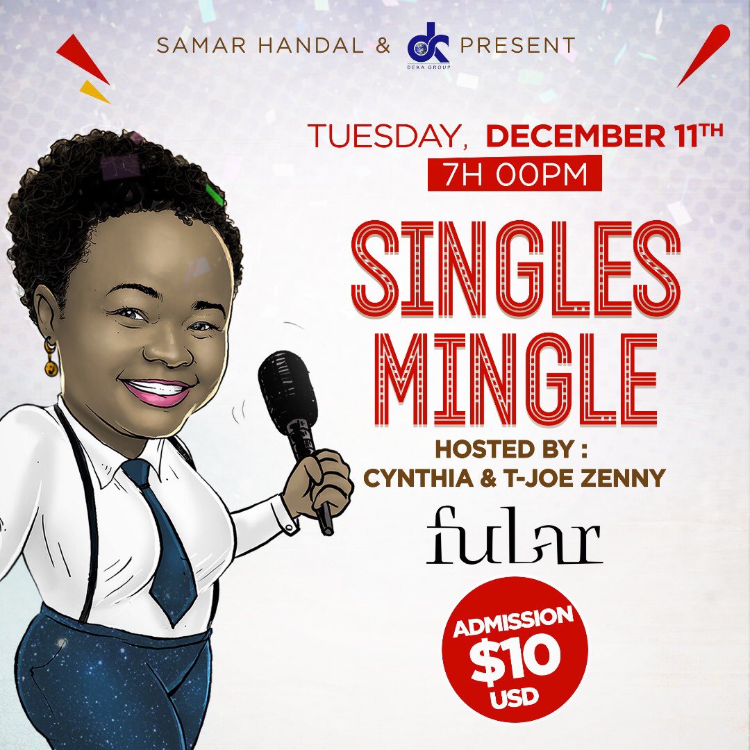 dreampromo's tweet photo. WE ARE BACK!!! Single and ready to mingle?  Join us on TUESDAY December 11thfor the second SINGLES night out! This time @fubarhaiti &amp; Hosted by @cynthia.jeanlouis she’ll be sure to help break the ice! https://t.co/21fC0CIrnR