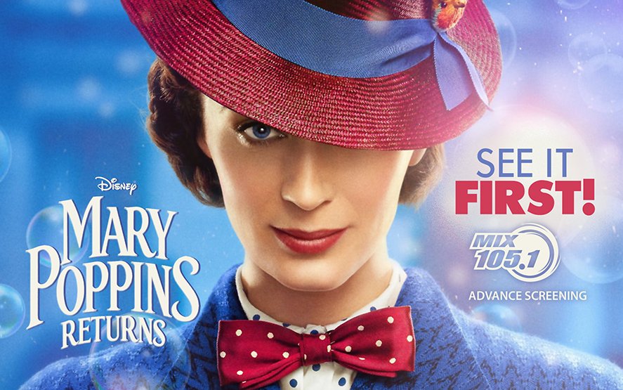 MIX1051Utah's tweet photo. We've got more #MaryPoppinsReturns tickets tomorrow morning with the #MixMorningFix! Make sure you tune in to win!
https://t.co/2aWPVBExKe https://t.co/VLSqgwFiNz