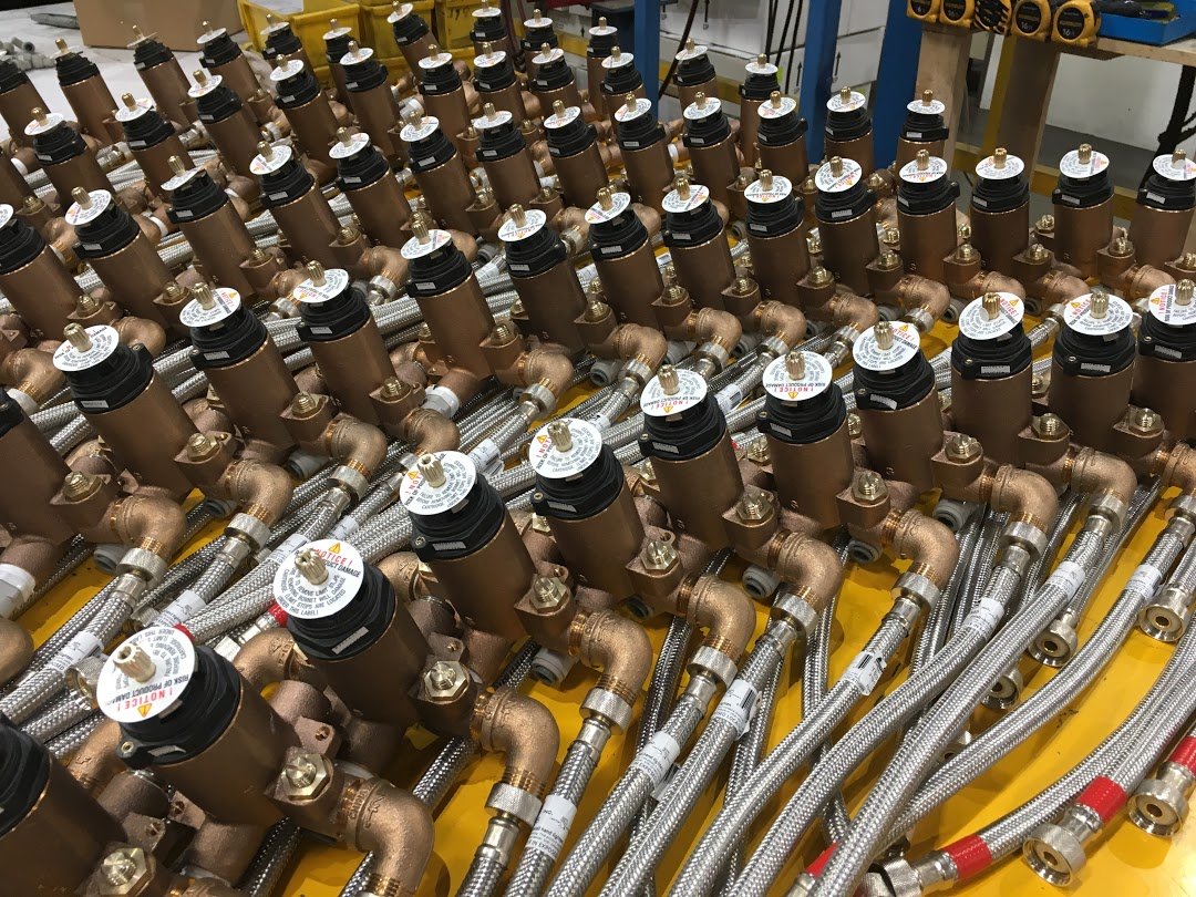 AcornEng's tweet photo. #Spotted Check out our Acorn Controls SV16 Thermostatic Valves waiting to be installed in Acorn Showers.  #AcornControls #AcornEngineering #Manufacturing #Engineering https://t.co/Ctm44HOqMh