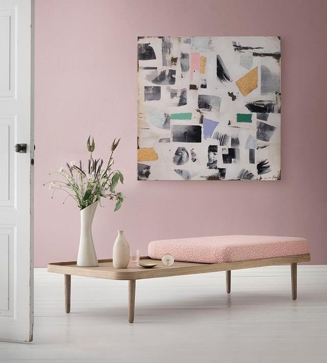 Warm and bold, pink isn't for everyone but it sure does make a statement, as does this abstract piece of art from Renwil. (Photo: Renwil) #InteriorDesign #ArtofInteriors #renwil #pink