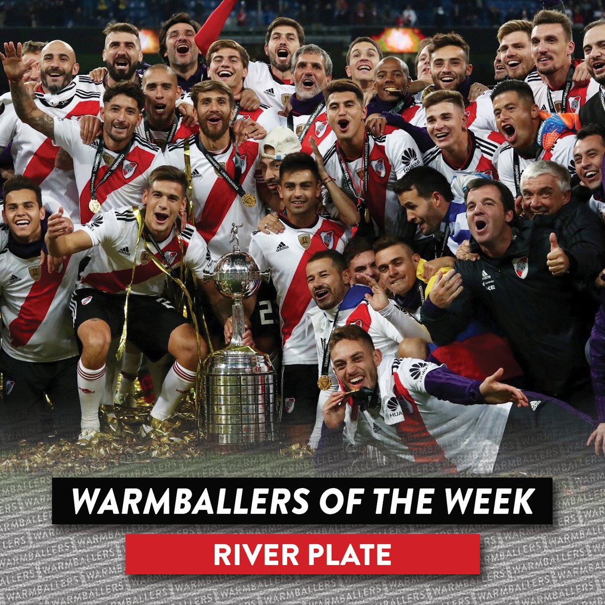 Our #WarmballerOfTheWeek goes to the entire River Plate team for winning Copa Libertadores over their bitter rivals, Boca Juniors! 🔥⚽️

(Sorry Boca supporters 😅)
