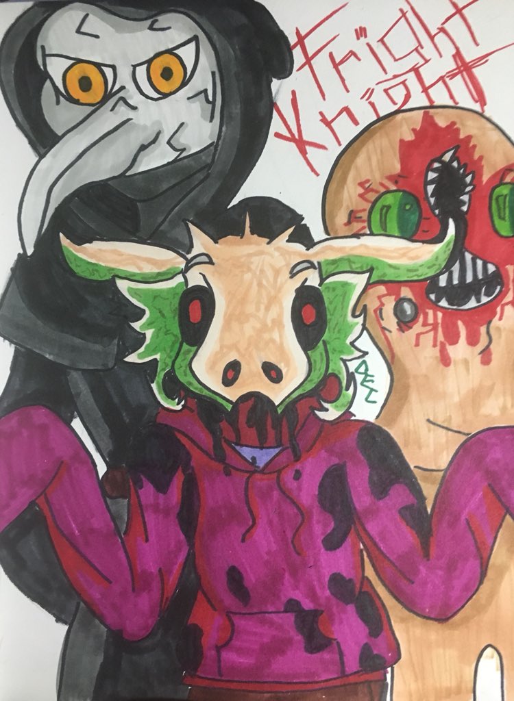 mementomorijpg's tweet photo. @_FrightKnight It was really fun trying to figure out a concept of you from your logo! I LOVE your vids so much!!! (especially SCP) https://t.co/1LjpjT82FK
