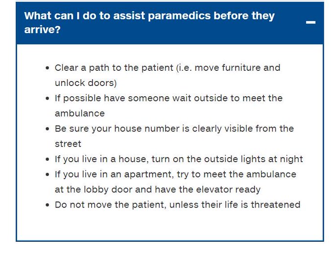 Called 9-1-1, this is what you should do while you wait for #paramedics to arrive.

#HelpUsHelpYou