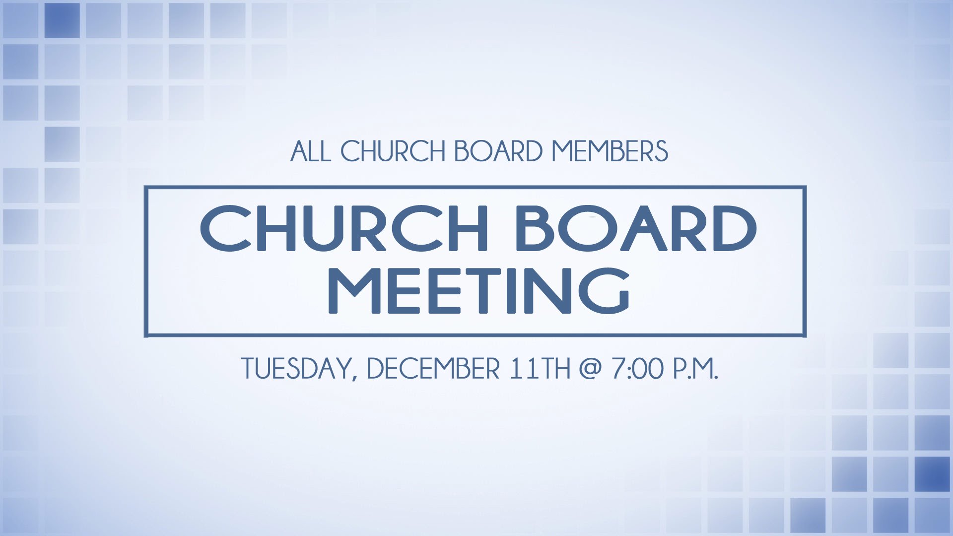 Church Board Structure