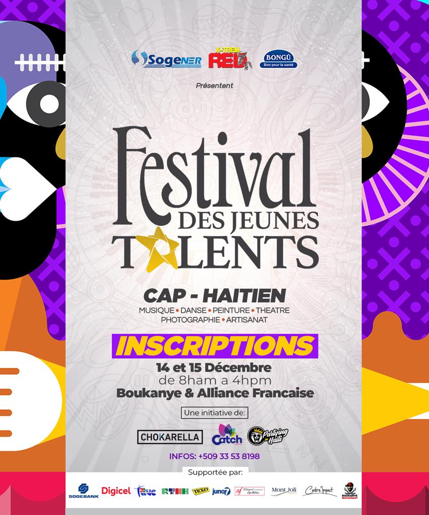 CentreImpactHt's tweet photo. Festival des Jeunes Talents ap fèt nan vil OKAP! Al enskri GRATIS nan BOUKANYE RESTORAN oswa nan  ALLIANCE FRANÇAISE jou kap vandredi 14 ak samdi 15 desanm soti 8 è nan maten rive 4 è nan aprè midi pou w kapab patisipe.

Pou enfòmasyon rele nan +50934111533” https://t.co/Ru4eRAh3vn
