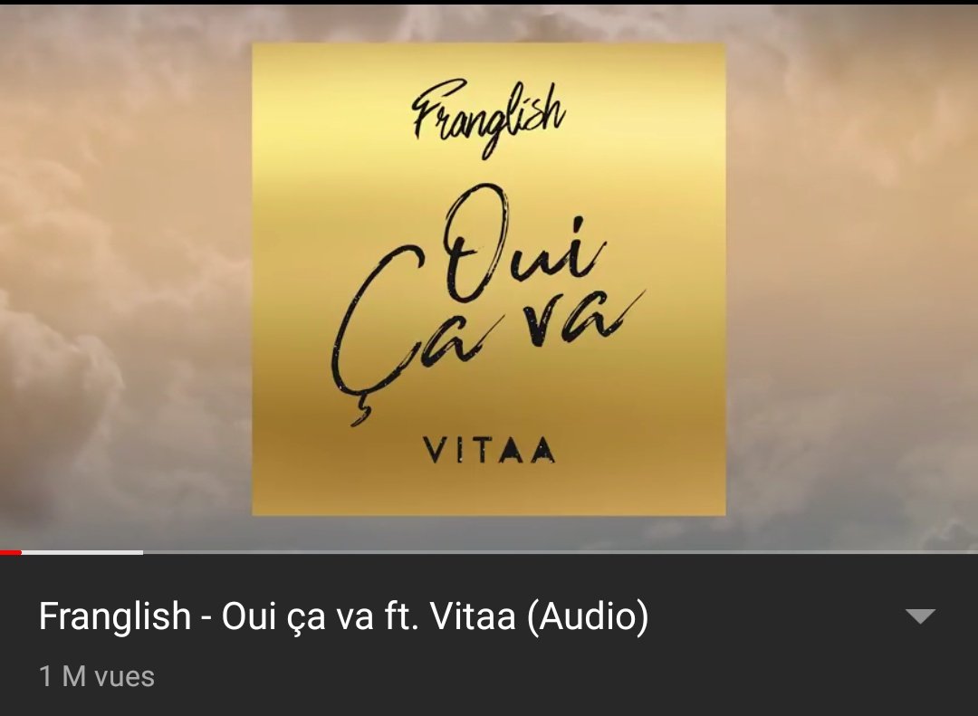 vitaalent2ouf's tweet photo. Un million de vues pr l'audio du feat @VITAA et @MrFranglish #OuiCaVa 🙌 😍😍
On a tellement hâte que le clip sorte 🙈❣
↪https://t.co/guSMtIkmSe↩ https://t.co/e5RyXJlm2e