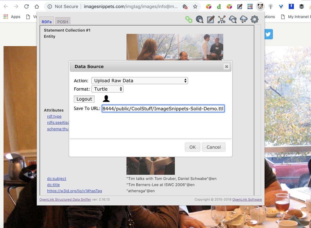kidehen's tweet photo. Simple demonstration of #RDF (deployed using #LinkedData principles) via the combined prowess of productivity tools such as @ImageSnippets & @datasniff plus the #RWW functionality of a #SolidPod:
https://t.co/OnU6BQMogv
#SolidHelps #Privacy #SemanticWeb #DataSpaces #WebWeWant https://t.co/ejvfRUv7pw