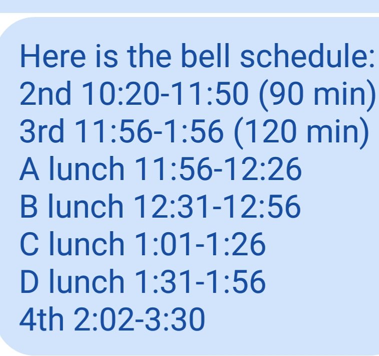 _KellPrincipal's tweet photo. 📣 Wildcats...please help get the word out! This is our modified bell schedule due to the delayed start. We will have no 1st block and still have our US History EOC. https://t.co/jHwCHUeK7z