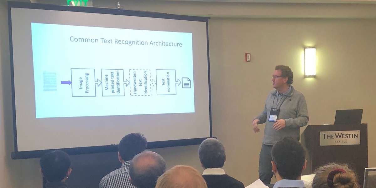Presenting our work on TMIXT: A process flow for Transcribing MIXed handwritten and machine-printed Text at Big Data 2018