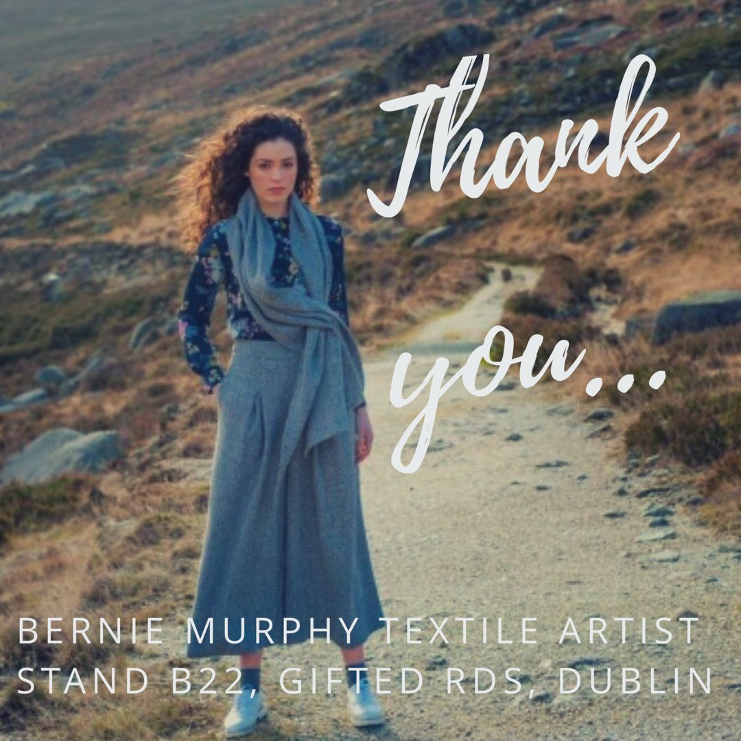 Back home again in Buncrana, Co. Donegal. A big thank you to all who came & visited my Stand B22 @giftedrds over the five days. It’s was great to hear such positive feedback & everyone’s love for Donegal tweed!
Wishing you all a wonderful Christmas & a happy 2019! #thankyou