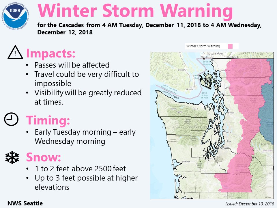 NWS Seattle on Twitter "Winter Storm Watch for Cascades