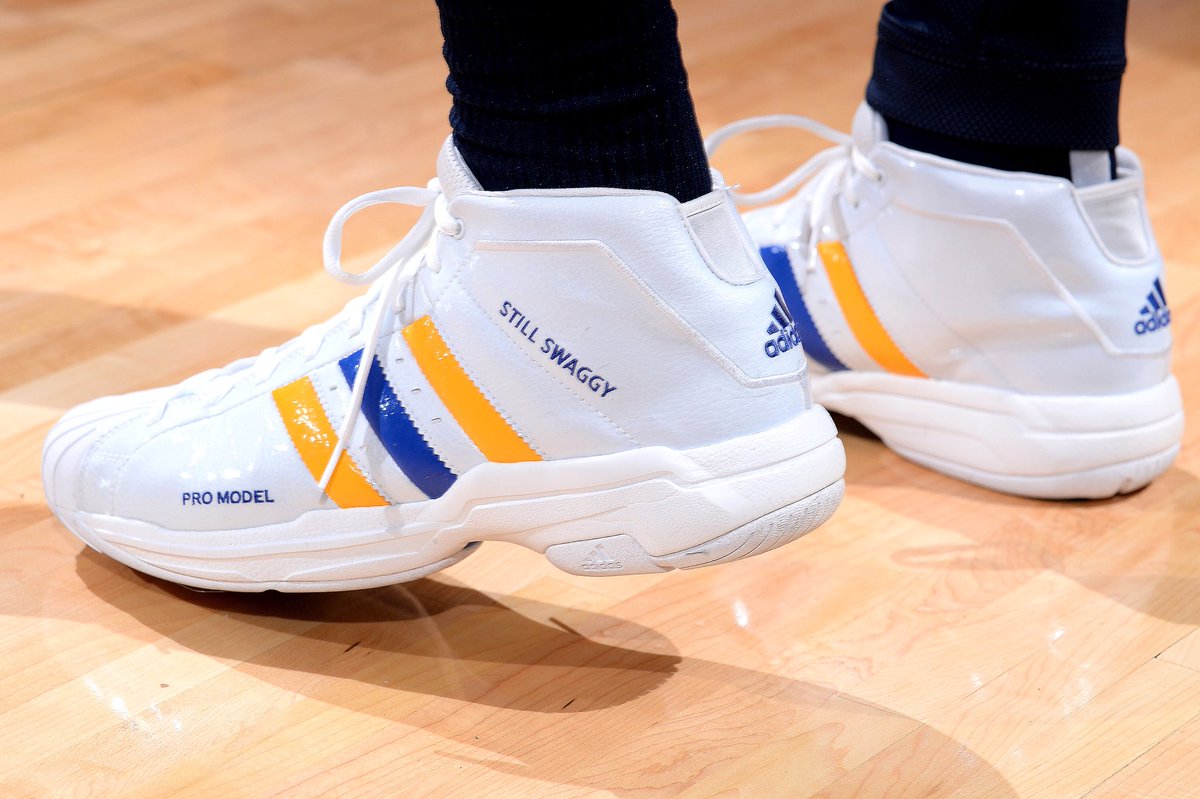 SoleWatch: Swaggy Back. NickSwagyPYoung brought his Adidas Pro Model 2G PEs  to Denver. ?: Bart Young | SoleCollector.com | Scoopnest