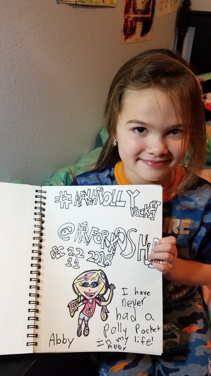 coder_rage's tweet image. Abby loves her Art For Kids Hub! @artforkidshub #afkhpollypocket