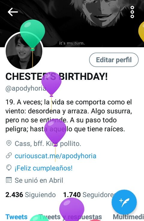 LOS GLOBITOS EN MI PERFIL, SOY: FELIZ.
