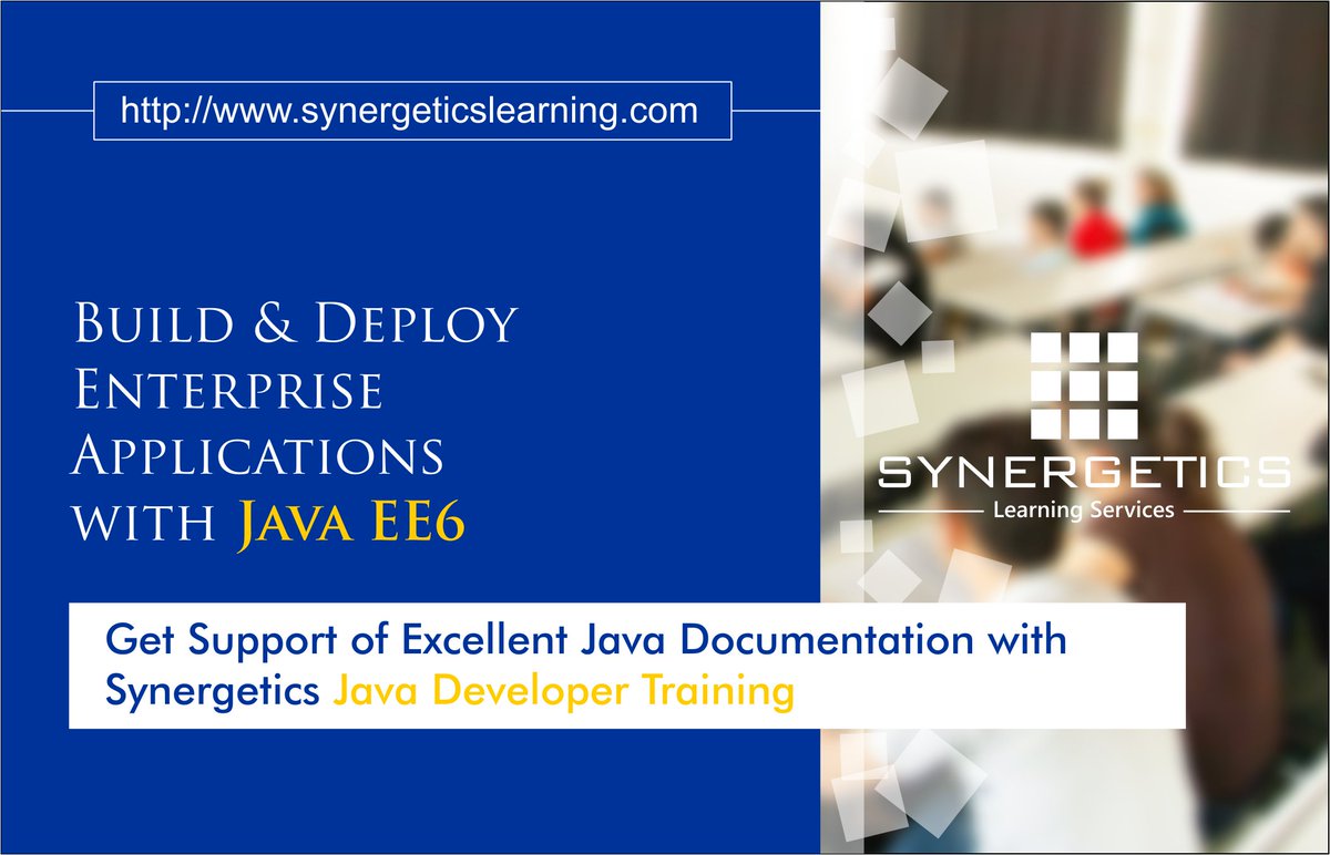 synergetics1's tweet image. Get Supoort of Java EE6 Documentation to build &amp; deploy enterprise applications
#java #javaee6 #javatraining #enterpriseapplication #javadeveloper #javadevelopertraining #synergeticslearning
Know more: synergetics-india.com/course/java-ee…