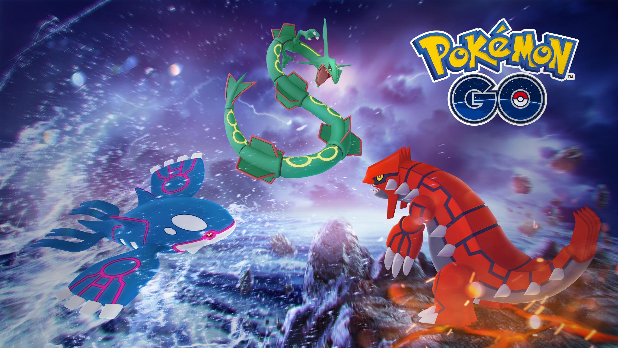 Rayquaza vs Groudon vs Kyogre IN POKEMON GO!!! 