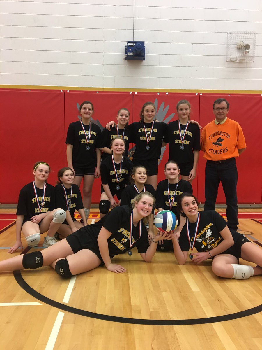 Storrington Stingers silver medalists in the Division 3 Girls Volleyball Championship. Go Stingers