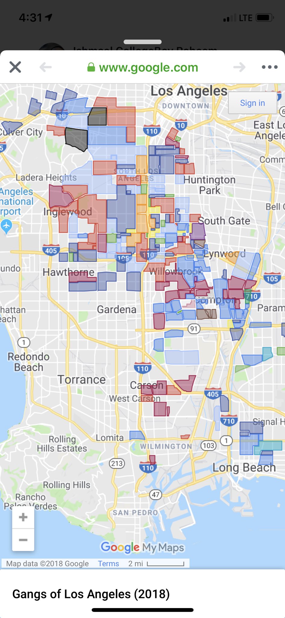 DJ RTistic on Twitter "It’s still crazy to look at the color coded map of gangs in L.A