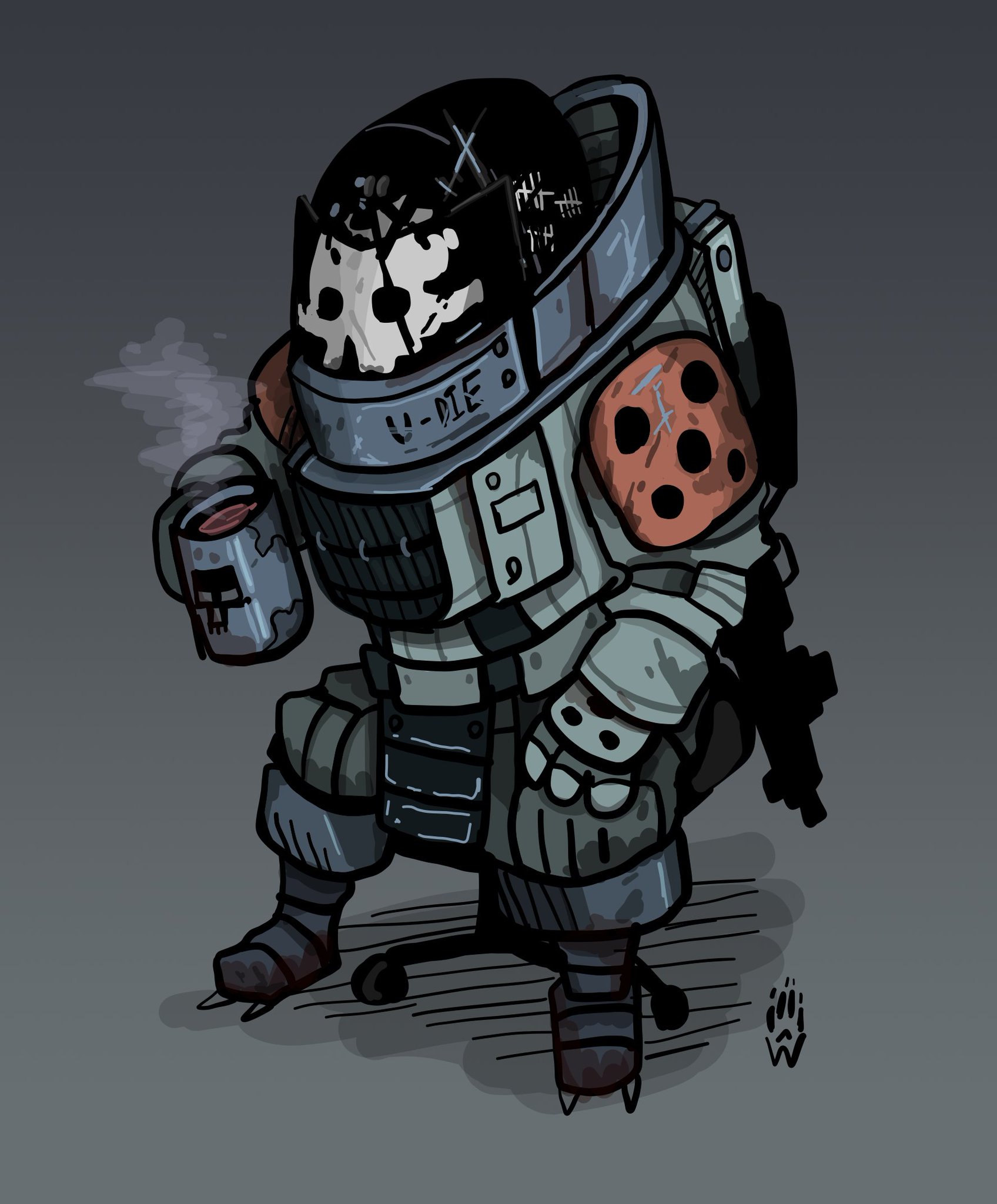 WOLFDAWG ART on Twitter: "Bulldozer coffee break from Payday2 based on a gif  someone showed me :P #payday2 #fanart #doodle https://t.co/ZuKGeF7EUP" /  Twitter