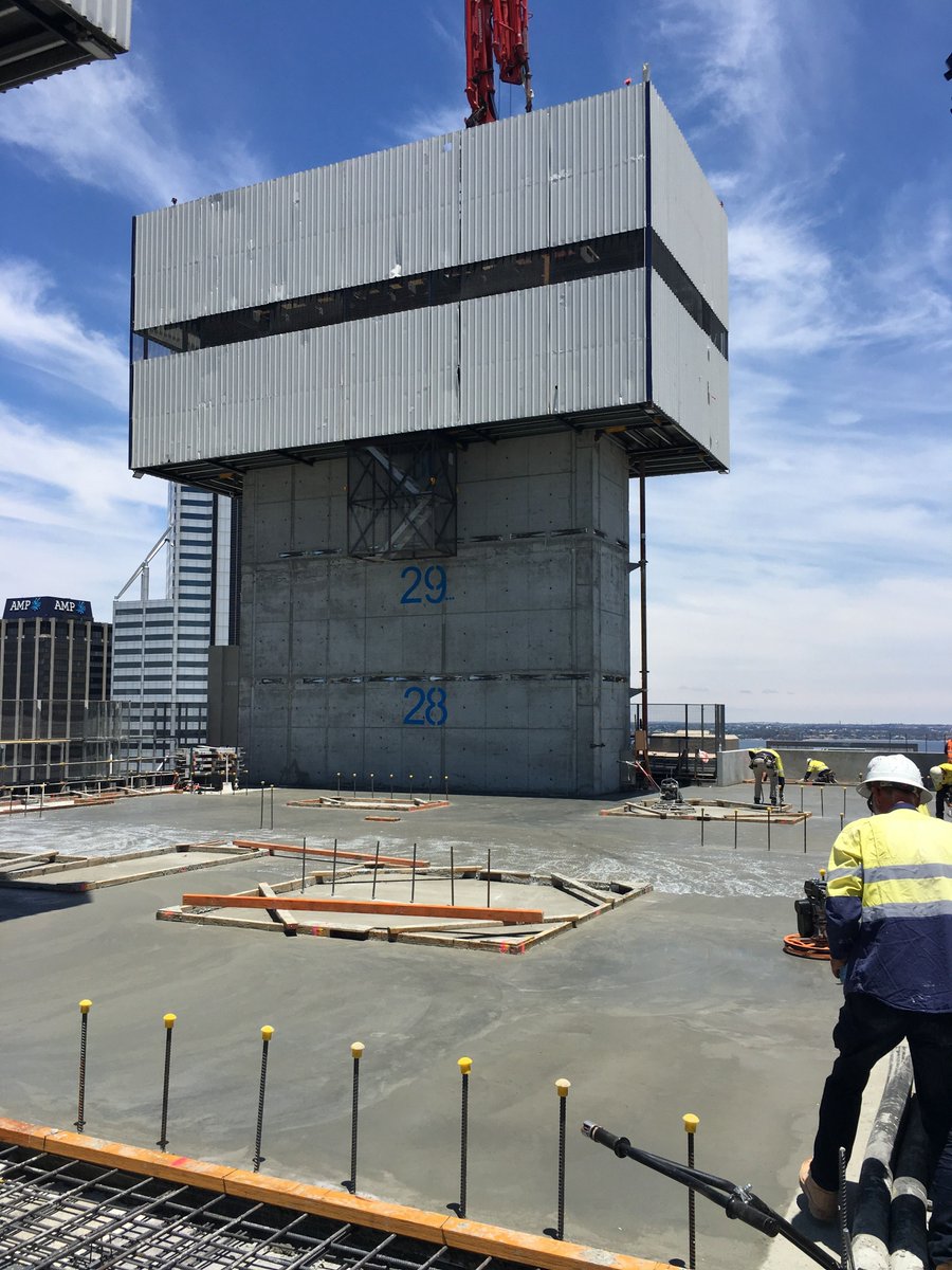 PDS_Group's tweet image. RESIDENTIAL WA | Concrete poured at 7:30am, first table platform for Level 29 slab arriving at 2:30pm. Turn around for slab to slab is 3 days! 401 apartments across 29 levels will be topping out before Christmas, 6 months ahead of schedule.
#pdsgroup #fragrancegroup #probuild