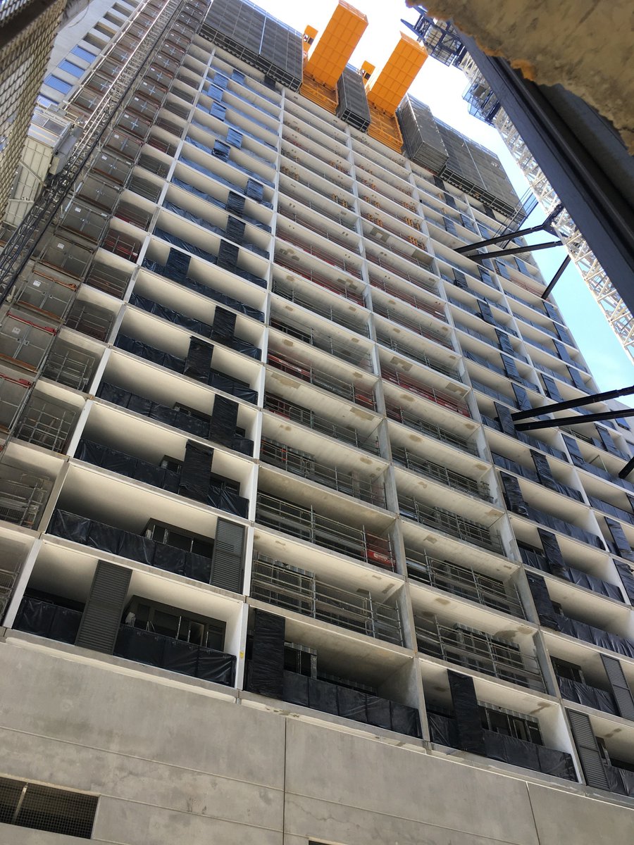 PDS_Group's tweet image. RESIDENTIAL WA | Concrete poured at 7:30am, first table platform for Level 29 slab arriving at 2:30pm. Turn around for slab to slab is 3 days! 401 apartments across 29 levels will be topping out before Christmas, 6 months ahead of schedule.
#pdsgroup #fragrancegroup #probuild