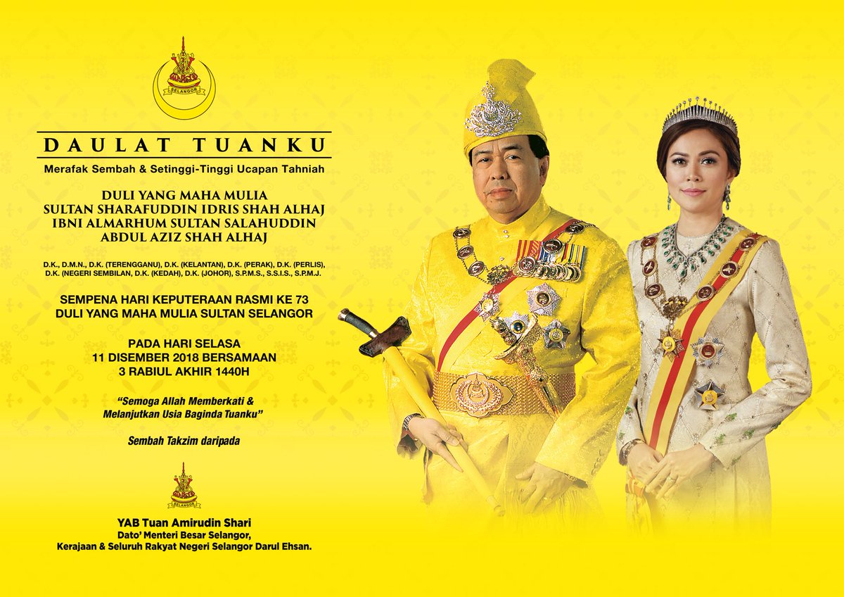 selangor sultan birthday 2019