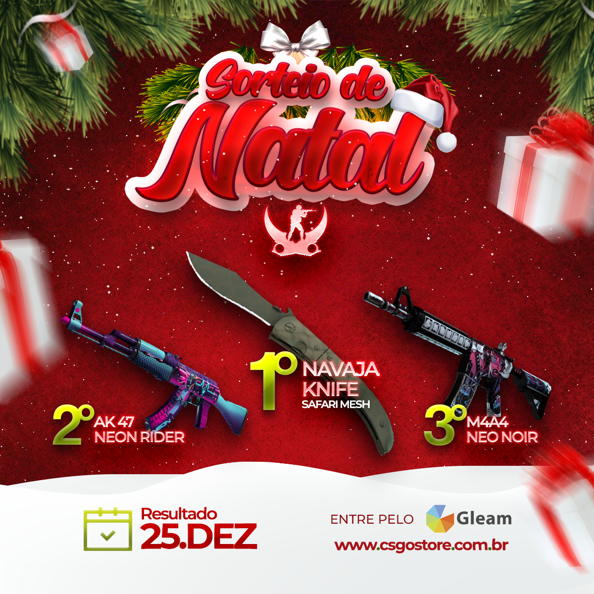 csgostore1's tweet photo. 🎅 SORTEIO DE NATAL CSGOSTORE ! 🎅

👉 RT
👉 Seguir  @csgostore1, @vsmcsgo1 , @insanitybrr, @aviladcv, @balerostyle, @mawthg @jnxcsgo 
👉 Link do Sorteio: https://t.co/vMv1q8CCcT https://t.co/GBanq8KLh1