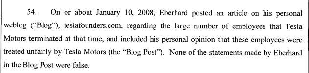 12/ Eberhard then wrote a blog post that  $tsla claimed as disparaging and determined that he violated the non-disparagement clause and terminated the agreement. If only Elon and Tesla took disparagement as seriously today...  $tslaq