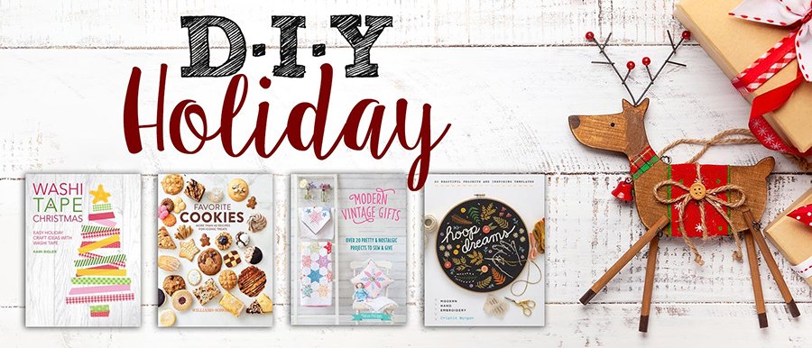 a graphic illustration of book covers and a reindeer