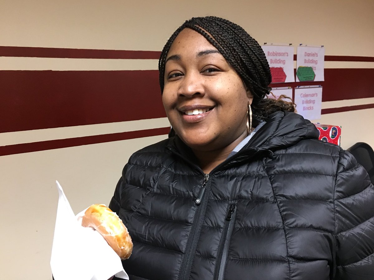 CoachMathDC's tweet photo. Day 5-Donut ๐ฉ what I would do without my Math team @kmmslions!Did you know the way to a teachersโ โค๏ธ is the hot donuts now sign being on @krispykreme in the mornings? Check them out on 12/12 for a special offer๐ #MathTeamRocks #BigScoresTakeLittleScores #12DaysOfHolidayCheer https://t.co/l7tTbCHoTP