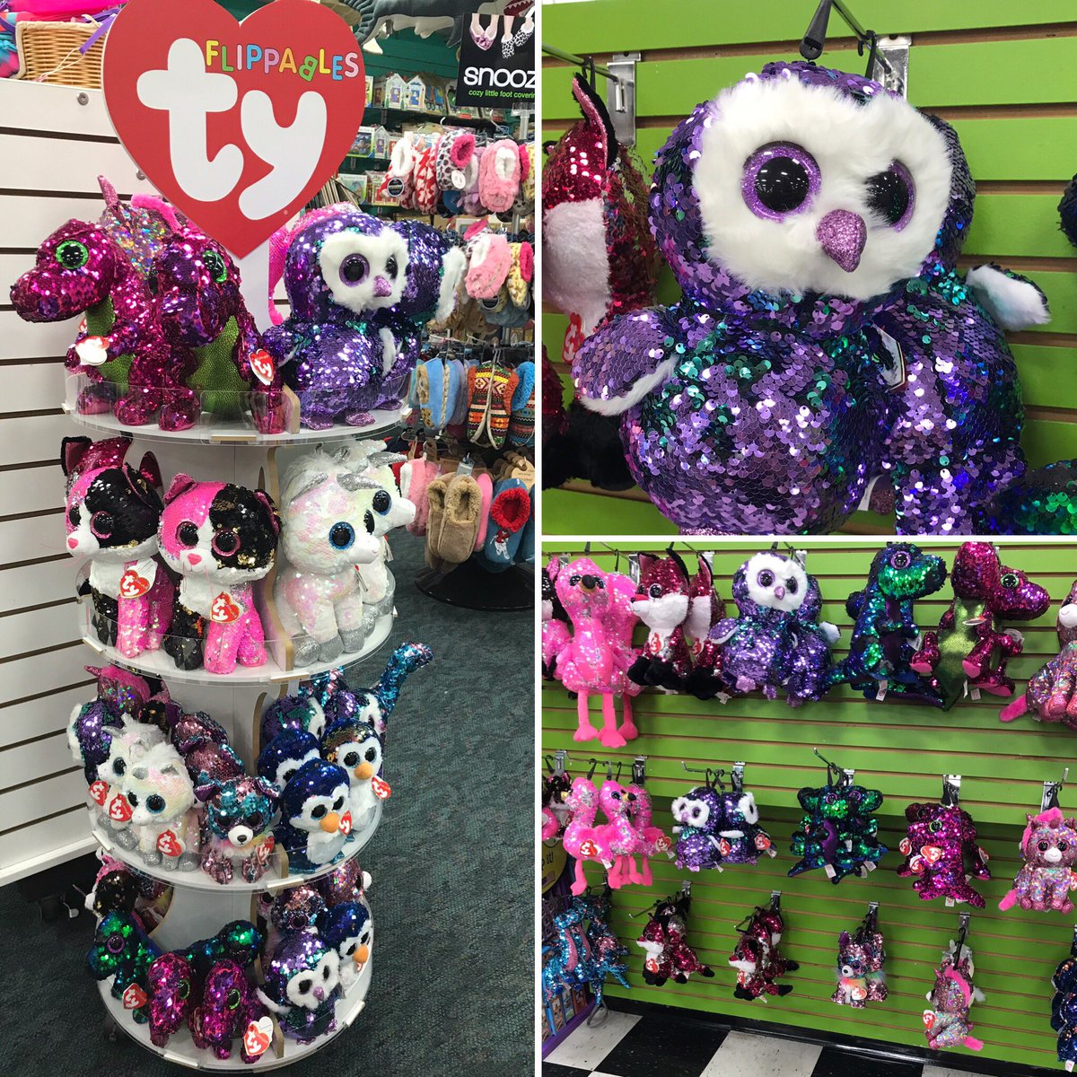 ToyStoreTopeka's tweet image. You're gonna flip with our new ty Flippables!

#beanieboos #flippables #sparkle #newitem #wishlist