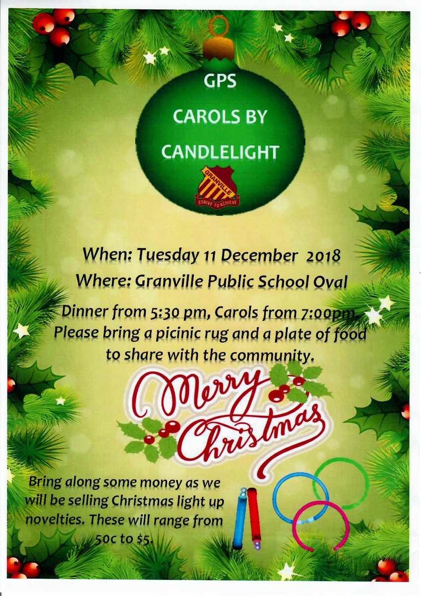 CommunityHubGPS's tweet image. We can't wait to see everyone this afternoon from 5:30pm for our Christmas Carols evening. 
Remember to bring a picnic rug/chair and some food to share with the community.
