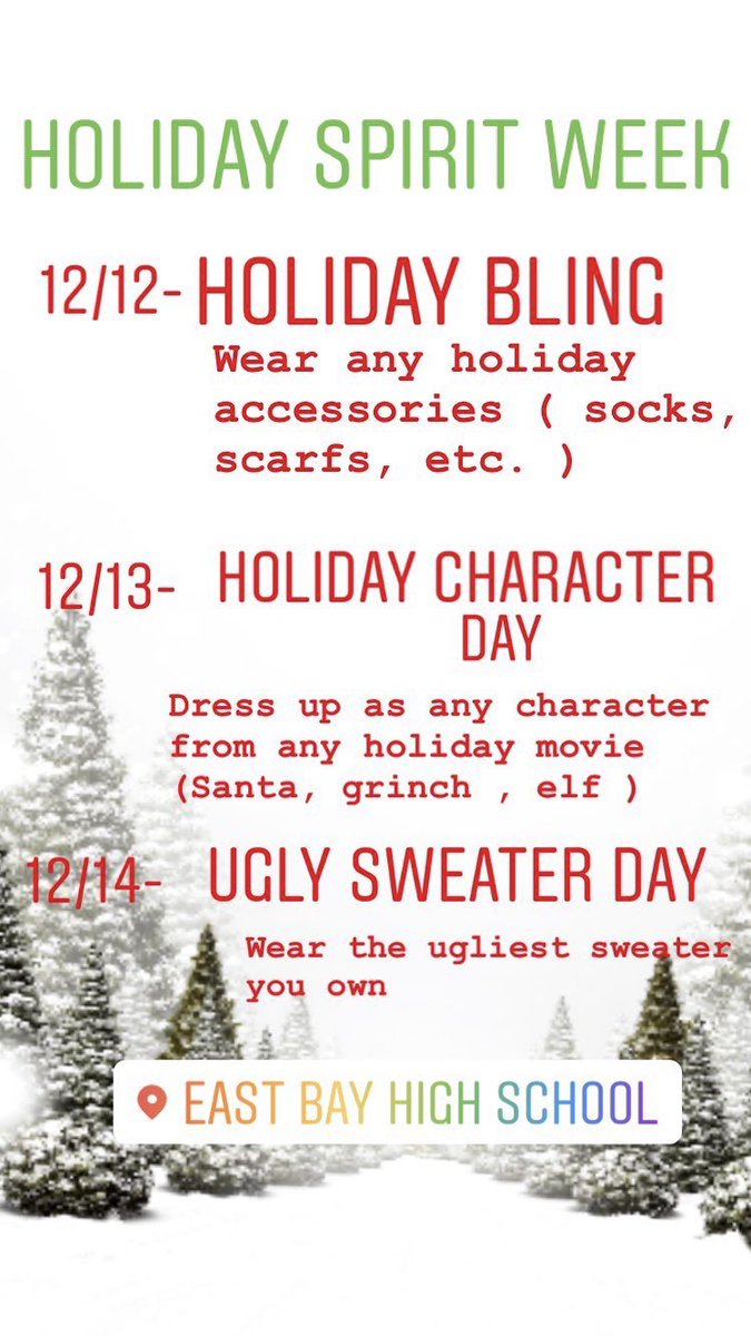 HOLIDAY SPIRIT WEEK 🎄