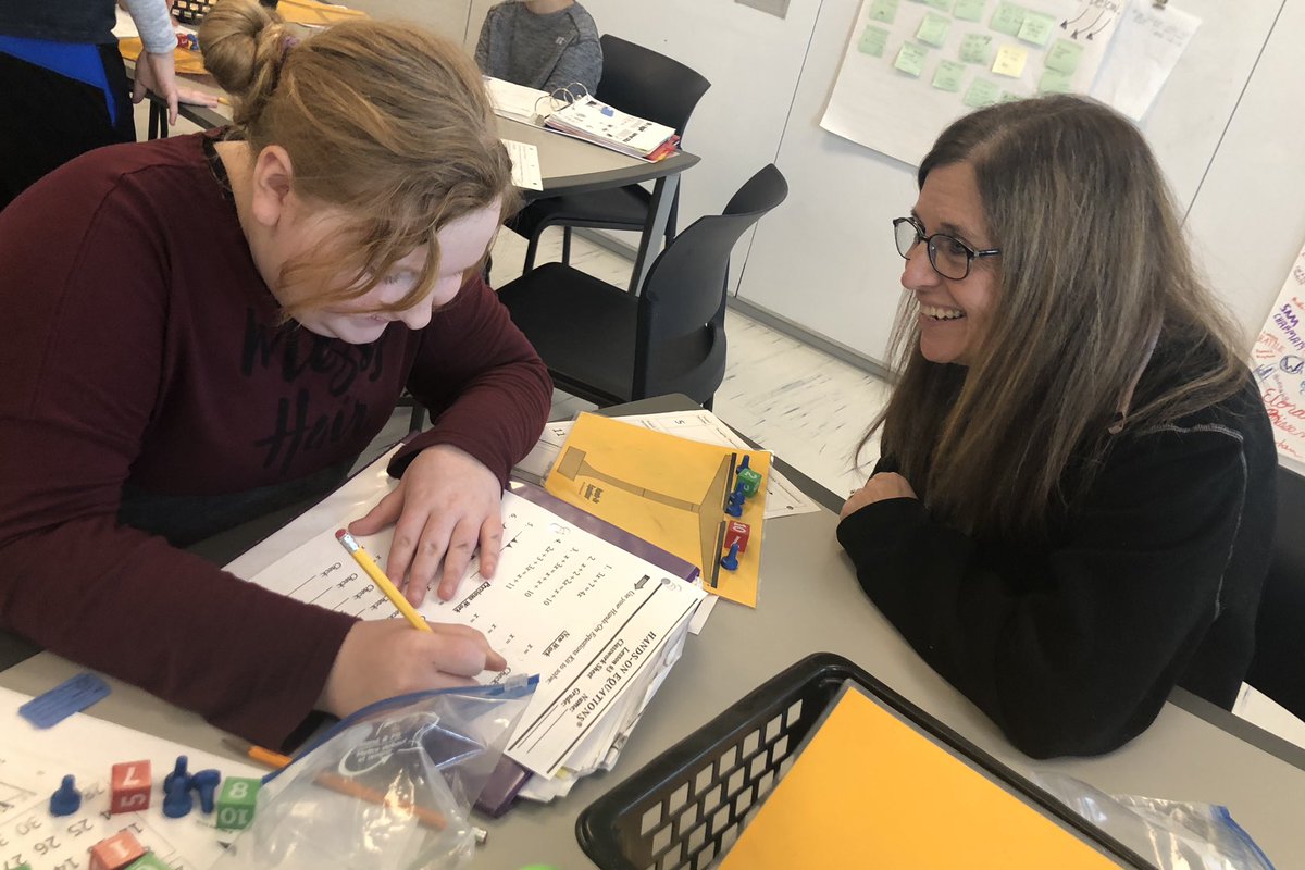 TannyMcG's tweet photo. Fun watching students &amp; teachers explore Hands-On Equations today. #WCconnects @spanglerteach @kunkelteaches @FrostHauck https://t.co/JfXHXKhF3I