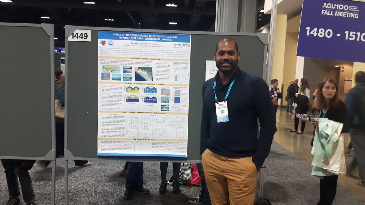 dalyjchris's tweet photo. My very first twitter post: Presenting my poster on reef degradation at #AGU18 in #WashingtonDC. @dalyjchris @changing_shores https://t.co/L2G7JcElHU