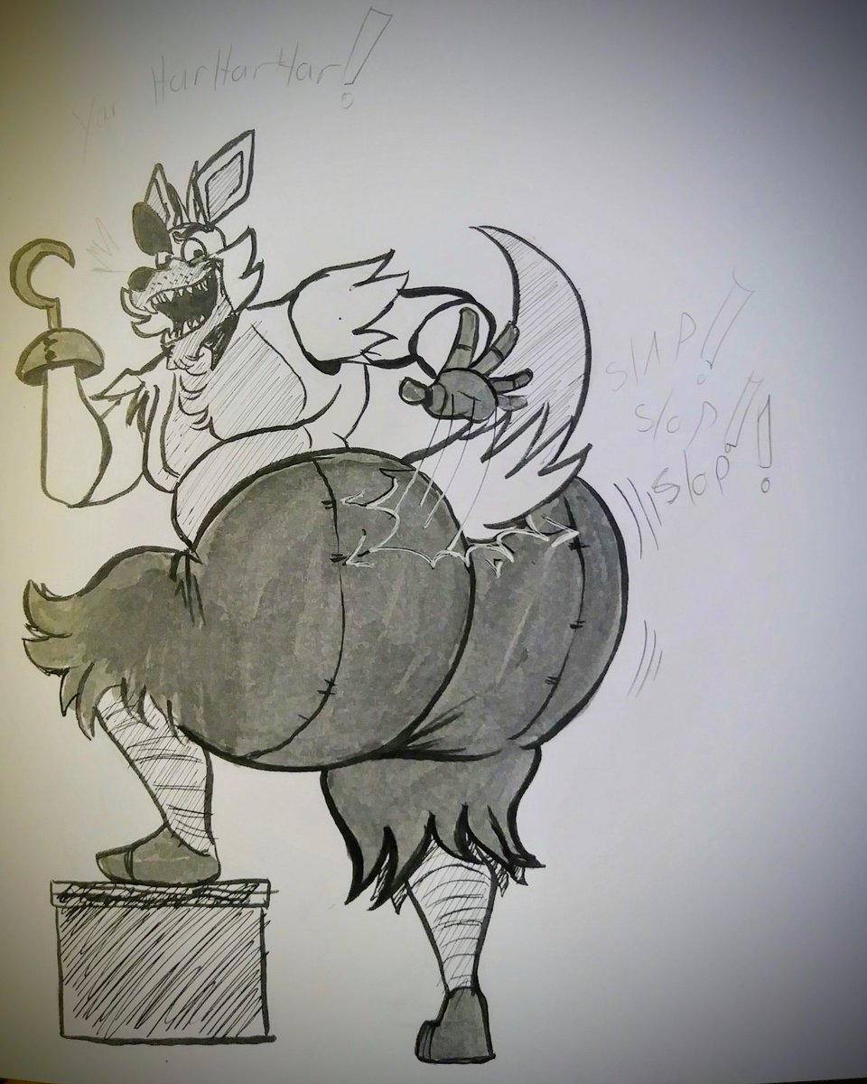 LynnsDarkside's tweet photo. Some more art I've done a long time ago. Just Foxy teasing/taunting the viewer with his ass. Haha https://t.co/GXiPh2C6UY