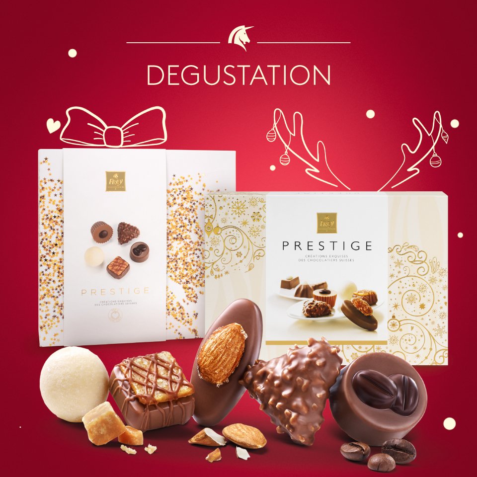 ⭐🍫🎄 Holt euch euer Stückchen Weihnachtsglück! 🎄🍫⭐
In über 100 Migros-Filialen können vom 13. bis 15. Dezember 2018 unsere exquisiten Prestige Pralinés degustiert werden. 
chocolatfrey.ch/de/events/degu…