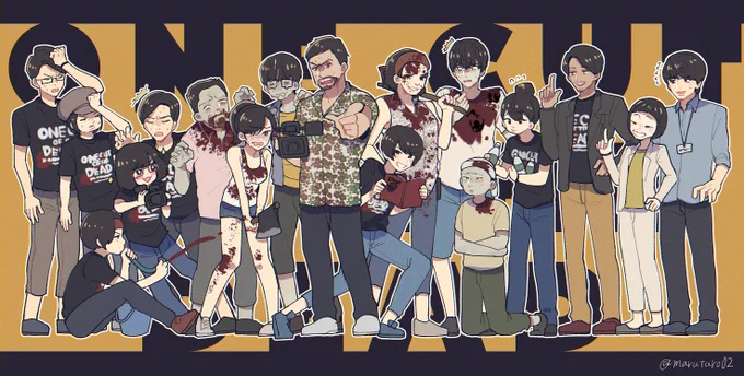 遅くなったけどカメ止め円盤発売ありがたおめでたようやく絵も完成させた〜〜〜〜!!!!#カメラを止めるな #カメ止め #カメ止め絵 