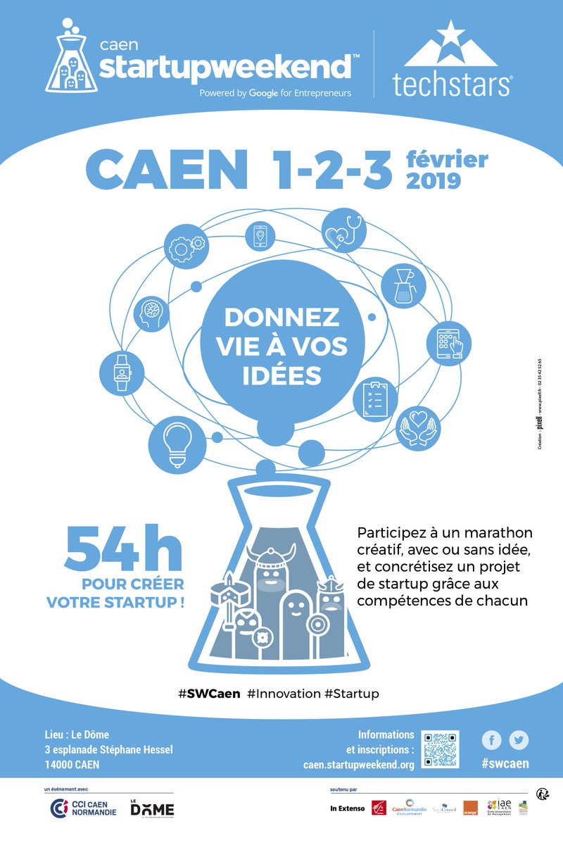 #StartUp | Le prochain #SWCaen, c'est du 1er au 3 février 2019 ! Vous êtes fondu d'#Innovation, #Entrepreneur, #Designer, #Codeur, #Maker, ou #Etudiant ? Alors il est temps de vous inscrire ! bit.ly/swcaen-appel20… cc @normandyFT @BrassartCaen <a href="/Universite_Caen/">Université de Caen Normandie</a> <a href="/ENSICAEN/">ENSICAEN</a>
