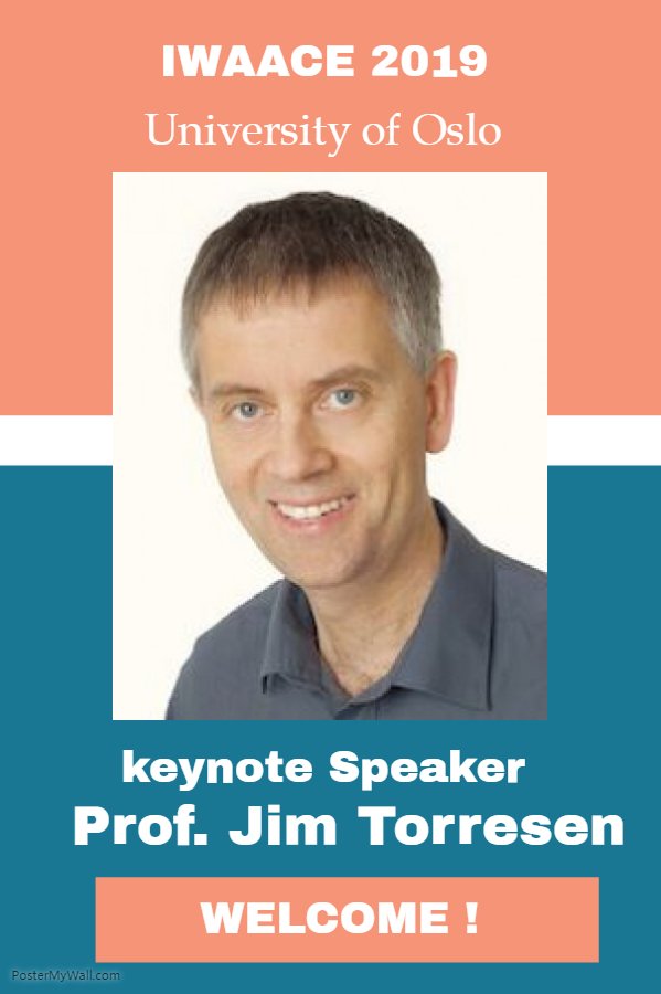 KeoAeic's tweet image. Congratulation! #IWAACE2019
The 2018 2nd International Workshop on #AdvancedAlgorithms and #ControlEngineering
We have invited Prof.Jim Torresen from the University of Oslo, Norway as keynote speaker! The conference welcomes more students or experts to share ideas!