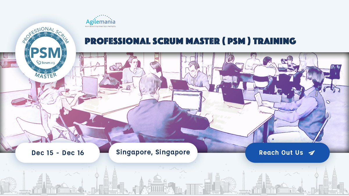 agilemania's tweet photo. Don't miss our next @Scrumdotorg #PSMclass in November! Join us on Nov 15 & 16 to learn more about the Scrum way of working! #PSMtraining @naveenhome @sumeet_madan @Piyali_Moon @sumeet_madan https://t.co/S8FGyEXSGF https://t.co/BaAW3h7h4h
