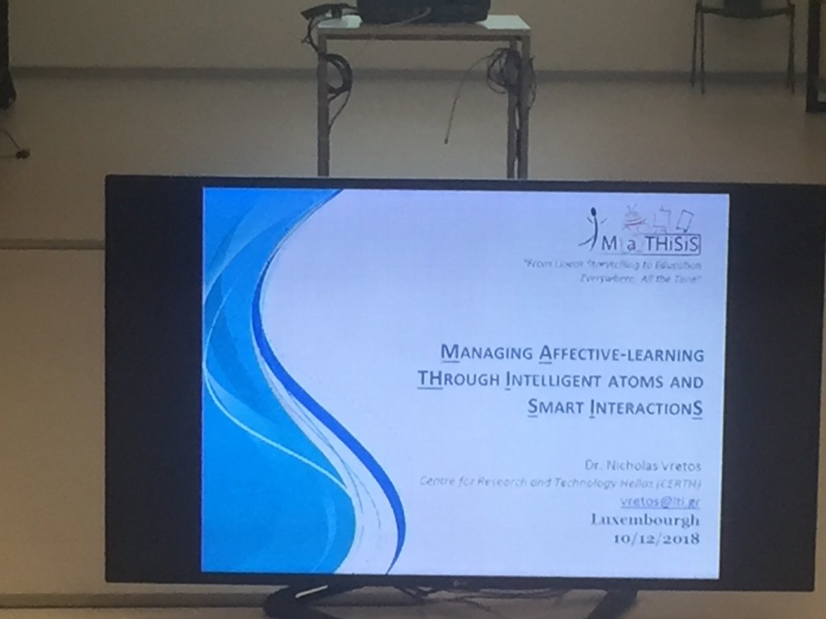 Mathisis Project (@mathisisproject) on Twitter photo Today, Dr. Nicholas Vretos is representing <a href="/MaTHiSiSproject/">Mathisis Project</a> on the #ECDigitalEducation meeting in #Luxembourg! #H2020 <a href="/DigitalAgendaEU/">Digital Agenda EU</a> Today, Dr. Nicholas Vretos is representing <a href="/MaTHiSiSproject/">Mathisis Project</a> on the #ECDigitalEducation meeting in #Luxembourg! #H2020 <a href="/DigitalAgendaEU/">Digital Agenda EU</a>