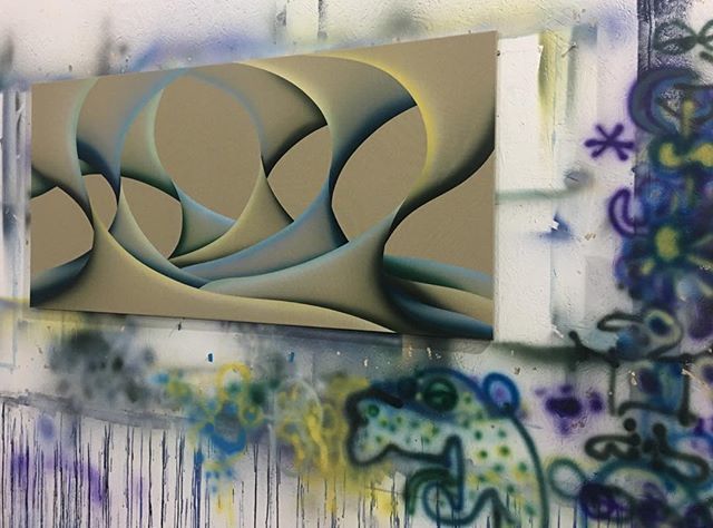 KW_Gallery's tweet photo. Rufus KW, Avenue#6,2018. The doodles are from clearing the nozzle of the airbrushes. https://t.co/CaEWZ4V2C0 https://t.co/SWT4S1kYwb